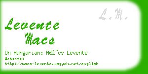 levente macs business card